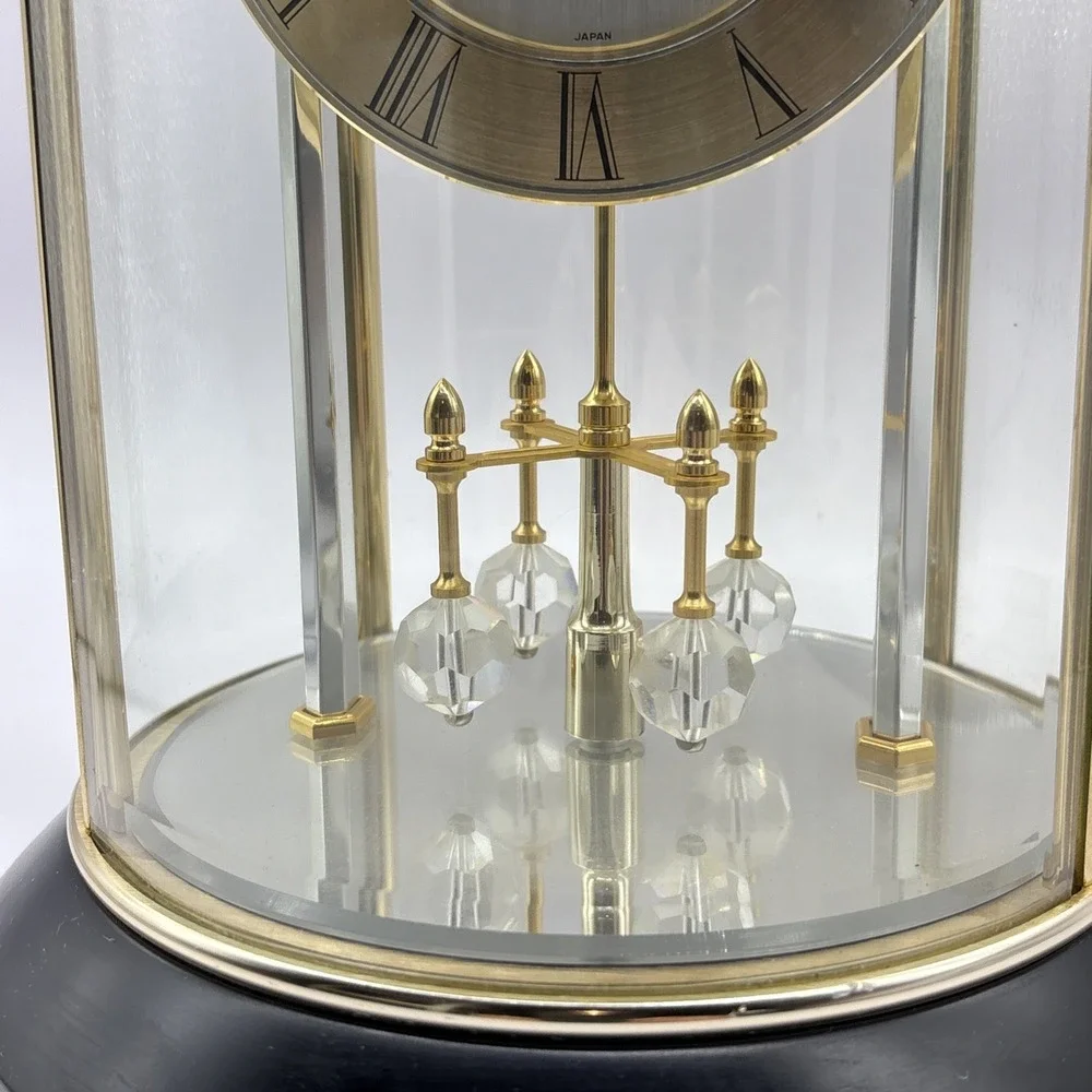 Seiko Rotating Pendulum Mantle Clock QQW114G Japan-Tested
